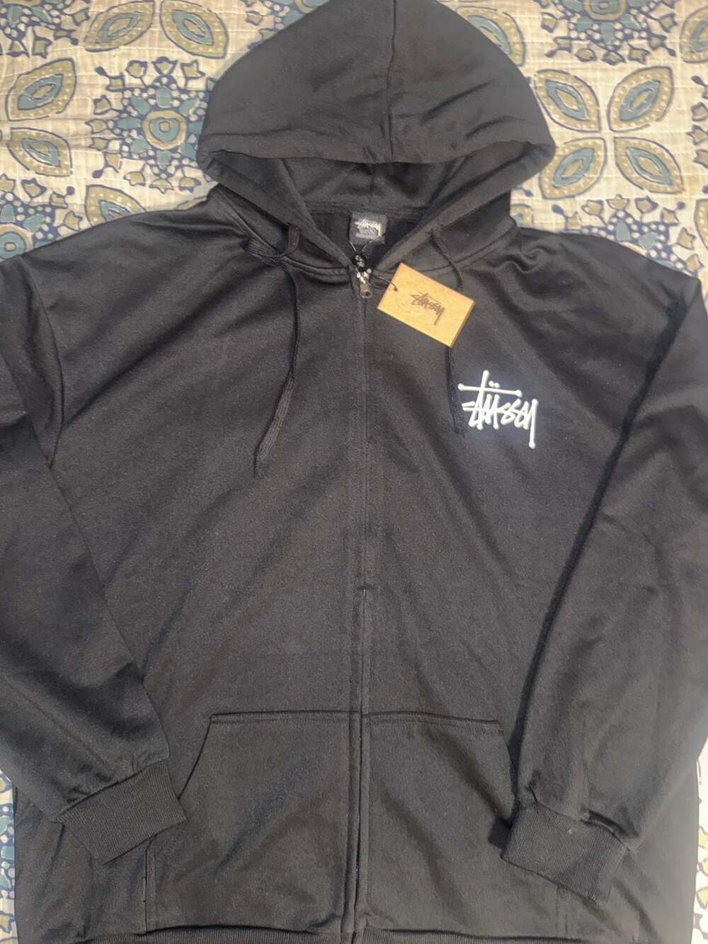Stussy HQ22 Full Zip Hoodie Black